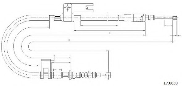 CABOR 17.0659 Cable, parking brake